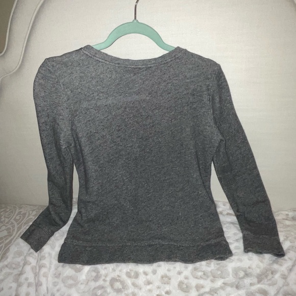 Ann Taylor loft small petite crew neck Sweater grey w/ purple amethyst gems - Picture 5 of 10